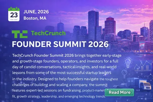 Event banner for: TechCrunch Founder Summit 2026 - Feb, 2026 - Las Vegas, NV
